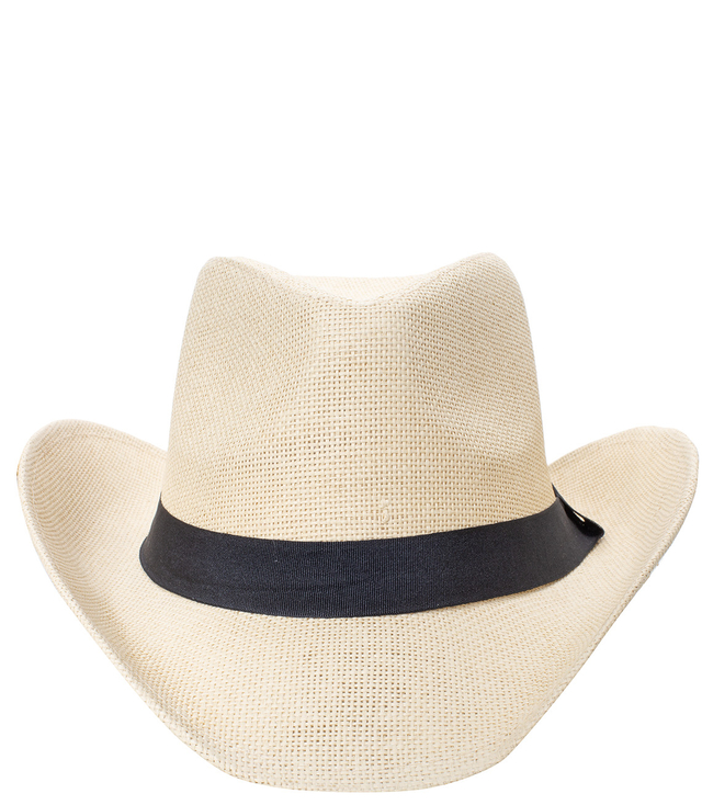 Men's cowboy hat with black strap