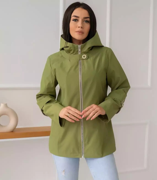 Women's transitional spring hooded jacket LUIZA
