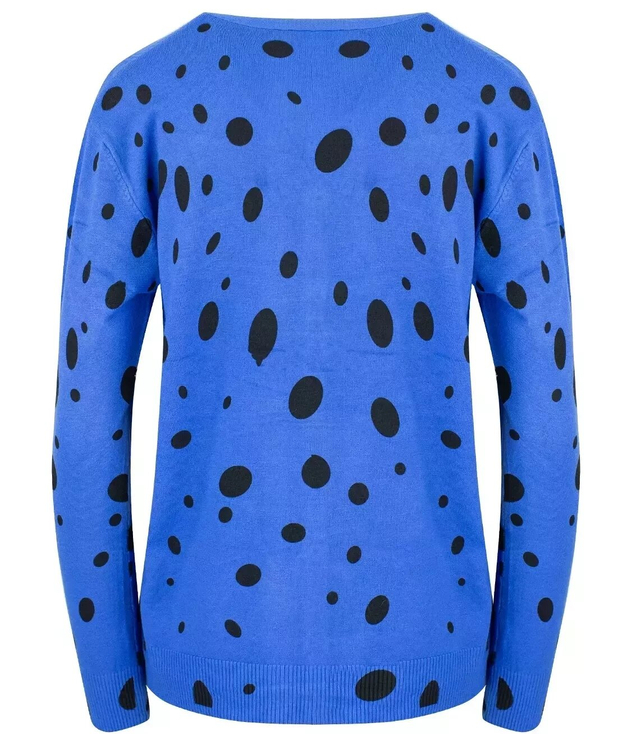 Short polka dot and zircon sweater LIZA