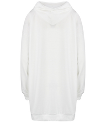 Long oversize dress sweatshirt with hood and heart patch LILLY