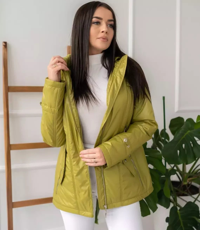 Women's transitional spring hooded jacket LUIZA