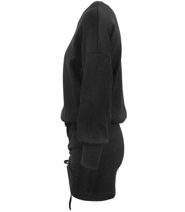 Sukienka dresowa mini bluza mini ściągany dół