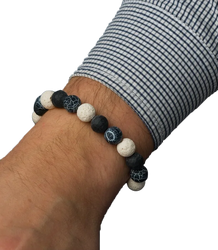 Bransoletka męska z naturalnych kamieni