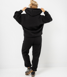 Warm thick sweatshirt set unbuttoned sweatshirt LAURA
