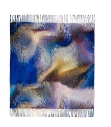 Fashionable multicolored shawl scarf with tassels