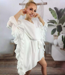 Beautiful bat dress butterfly ruffles