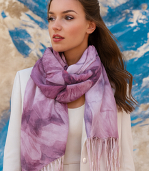 Women's floral pattern scarf 180x70