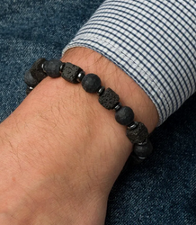 Men's bracelet with natural stones