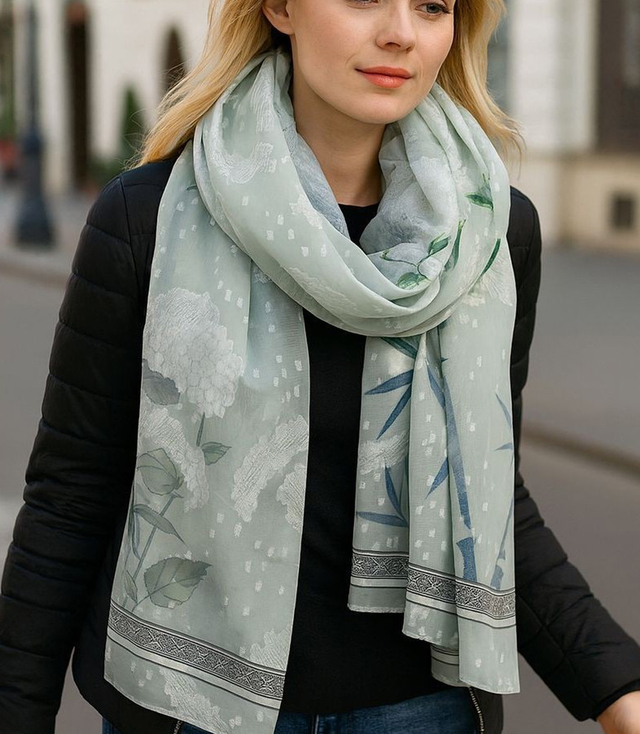 Women's patterned shawl 70x180