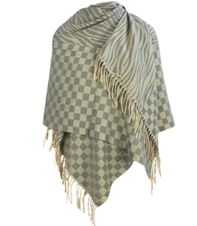 Fashionable two-color zebra shawl scarf