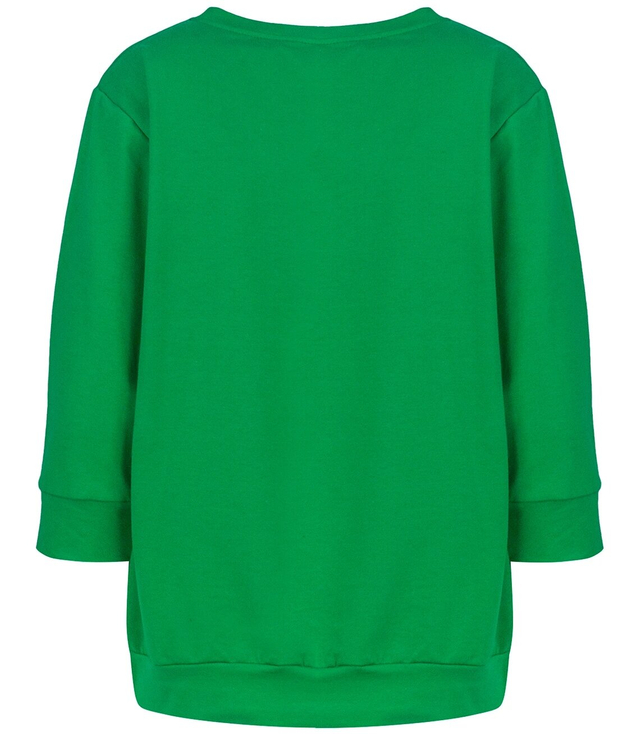 Thin cotton boxy sweatshirt neckline MINIE