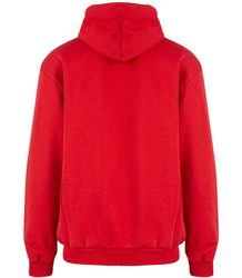 Men's warm, thick sweatshirt with a hood and a print