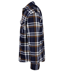 Warm men's checkered shirt with warming button-down classic