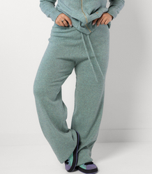 Loose melange knit pants AMELIA