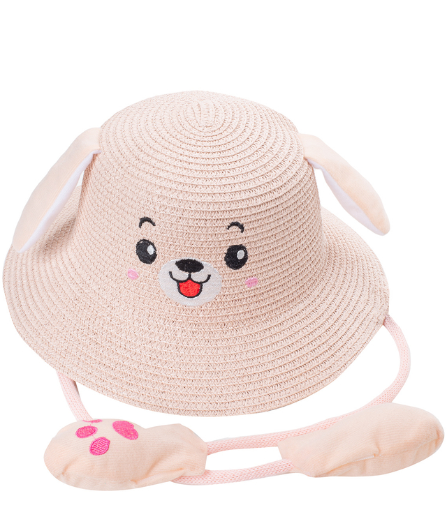 Children's hat with a dog's face and lifting ears