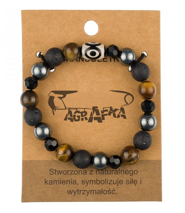 Men's bracelet with natural stones