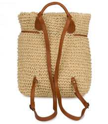 Backpack boho braided straw summer stylish for summer 
