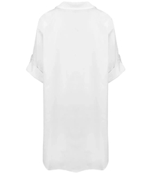 Long shirtdress shirt tunic with a teddy bear