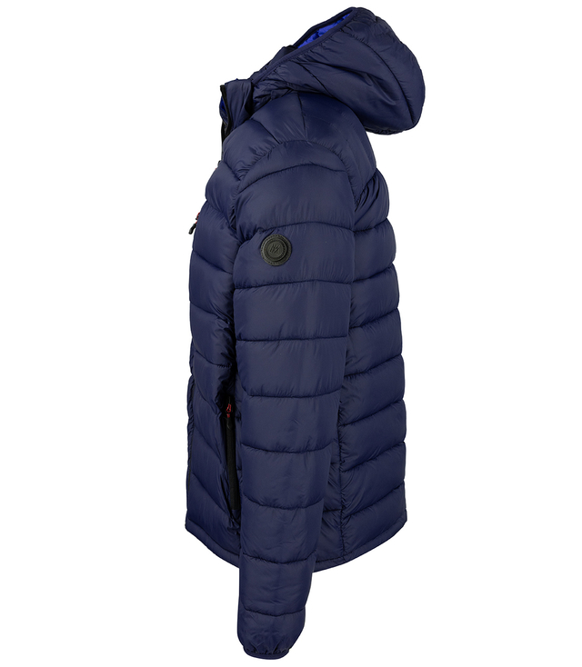 Men's winter quilted jacket with hood 