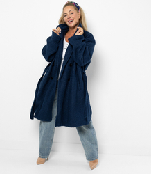 Women's TEDDY boucle fabric bear coat