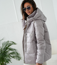 Women's Warm Warmed Elegant Hooded Transitional Jacket LARA