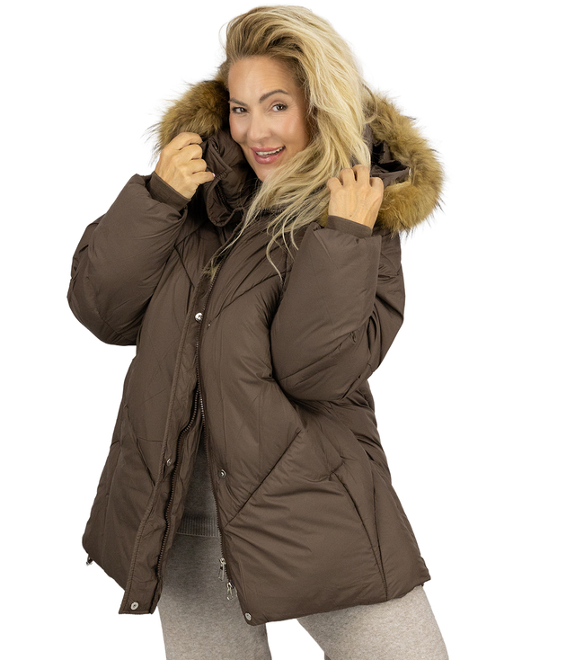 Warm winter jacket trapeze cut COCO