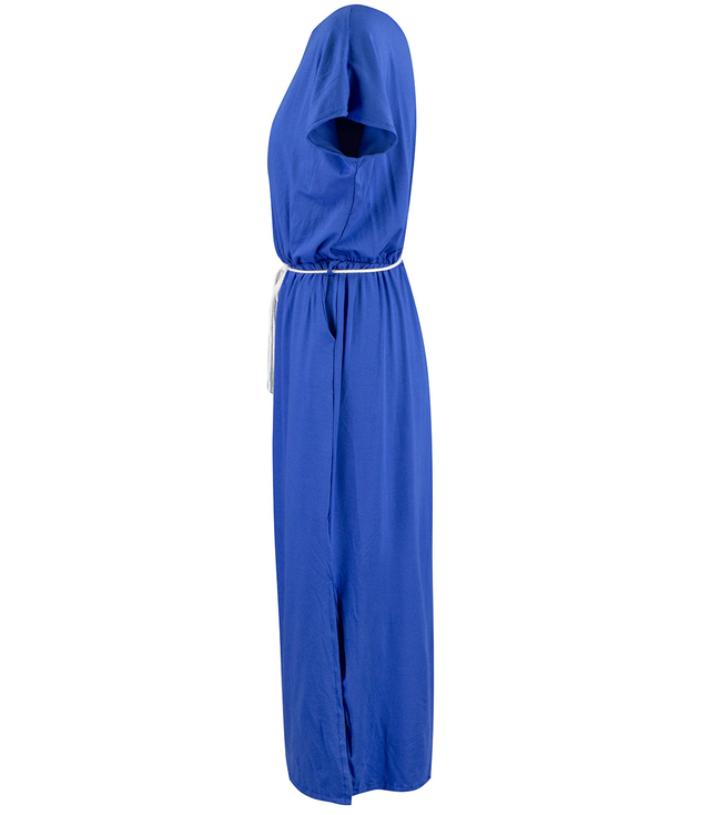 Long, smooth maxi dress with elastic band and string DAFNY