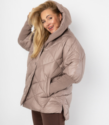 Winter jacket with decorative welts oversize DIAMOND
