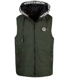 Men's short sleeved vest with a hood