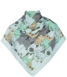 Shawl scarf delicate colorful colorful cats