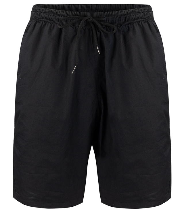 Men's single color cotton shorts with pockets