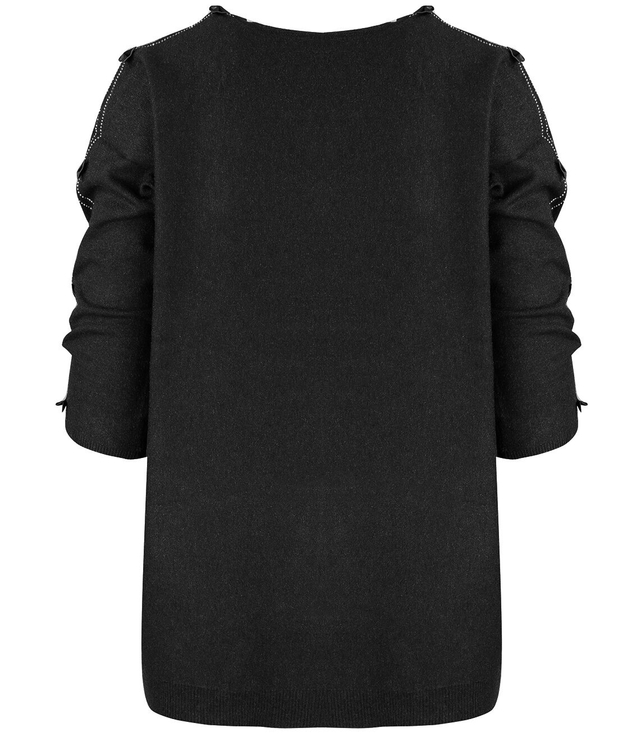 Women's sweater with bows and crystals MATYLDA