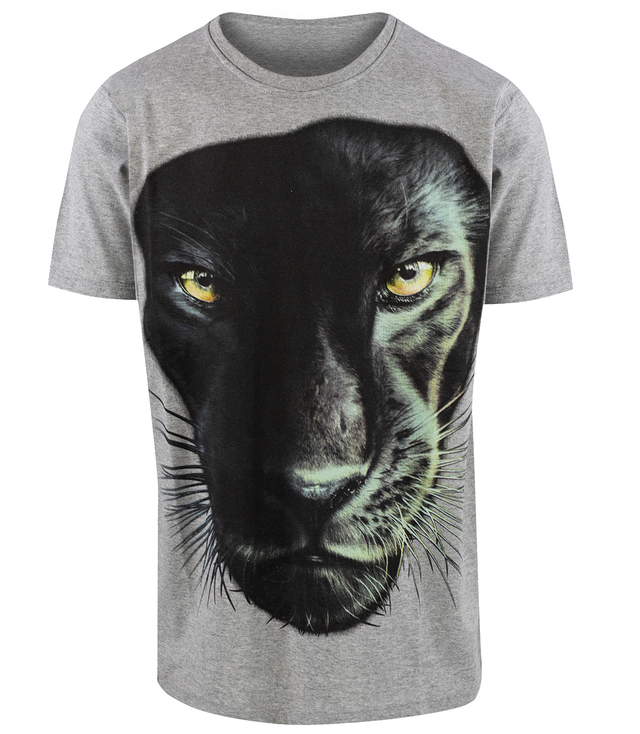 Koszulka męska t-shirt z dużym nadrukiem pantery  bawełna