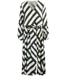 Elegant maxi dress with a geometric pattern. Unusual MARIBEL