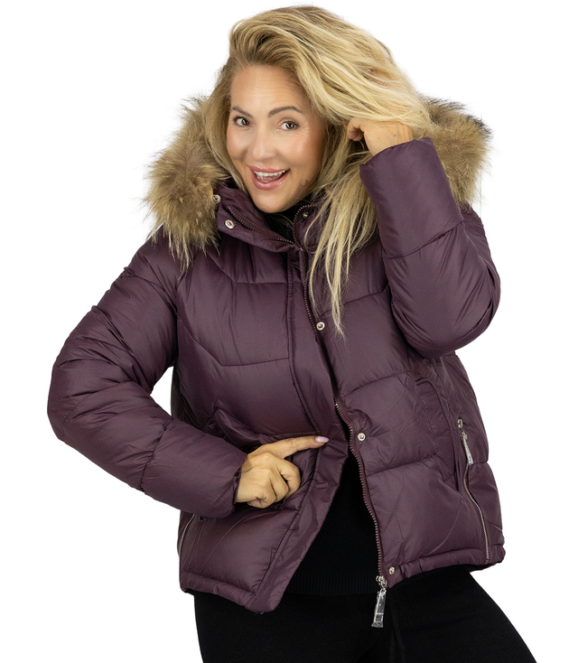 WINTER QUEEN warm winter jacket longer bomber jacket