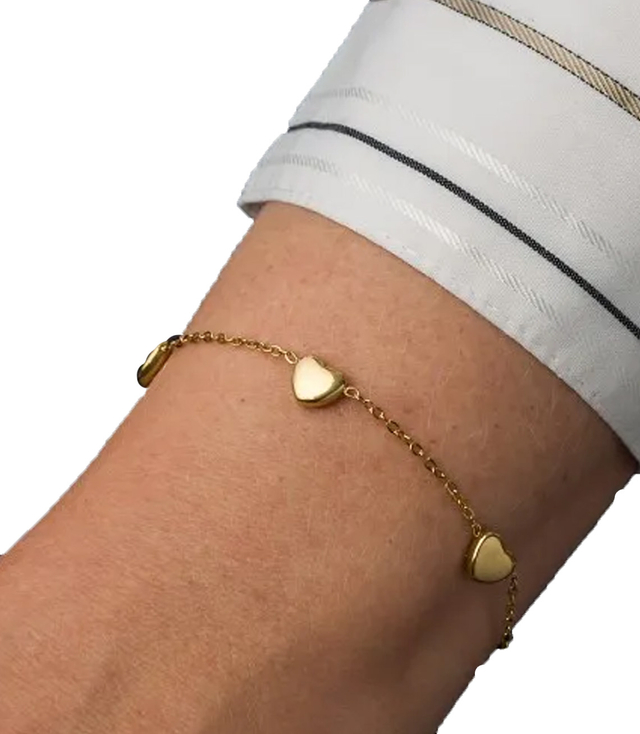 Elegant gold women's steel bracelet