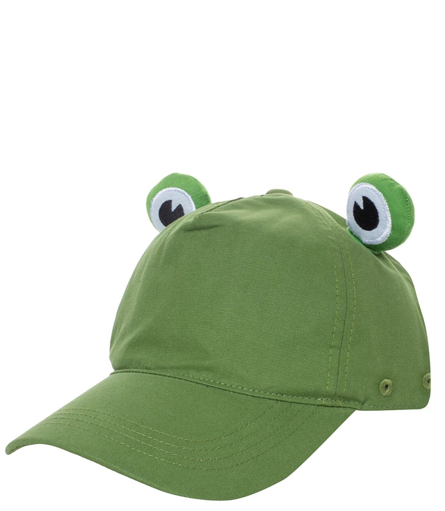 Baseball cap with glasses and frog eyes