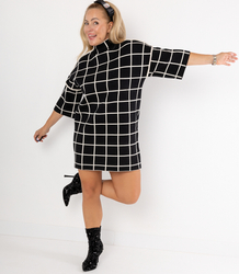 Trapeze Patterned Knit Dress TWIGGY