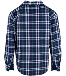 Warm men's checkered shirt with warming button-down classic