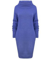 Dzianinowa sukienka sweter golf BASIC MIDI