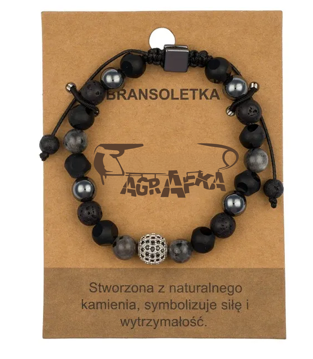 Men's bracelet with natural stones