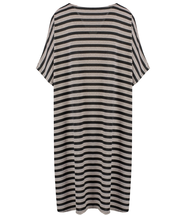 Sukienka tunika plus size w paski casual KALINDA