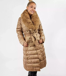 Quilted jacket coat sleeveless 4W1 FUR