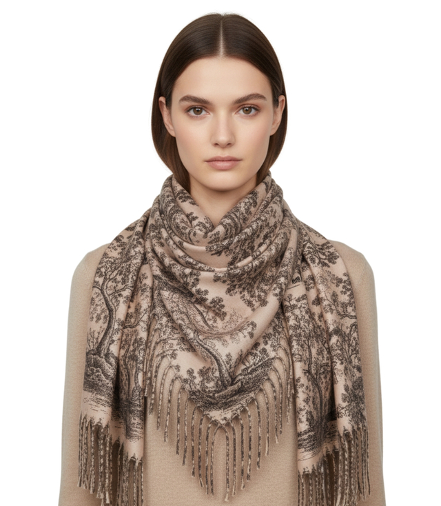 Fashionable women's tassel scarf women's elegant shawl