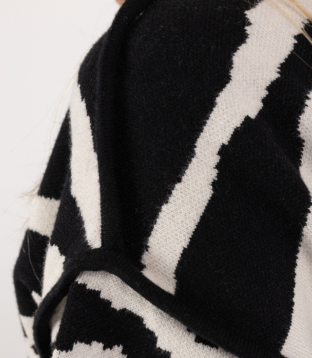 Trapeze Patterned Knit Dress TWIGGY