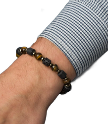 Men's bracelet with natural stones