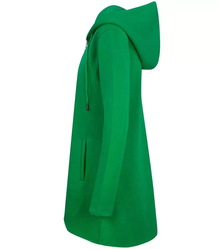 Zippered jacket fitted back longer cape