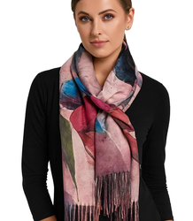Square shawl scarf for women with tassels AGRAFKA