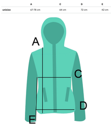 Women's sweatshirt with longer back and ribbed hem VERONICA