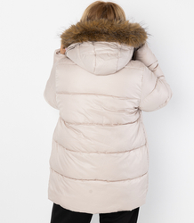 Warm winter jacket with fur hood URBAN EXPLORER